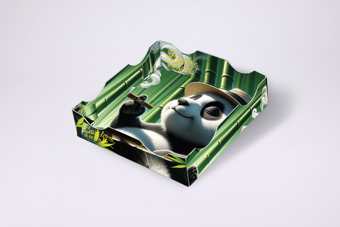 Disposable foldable ashtray Green