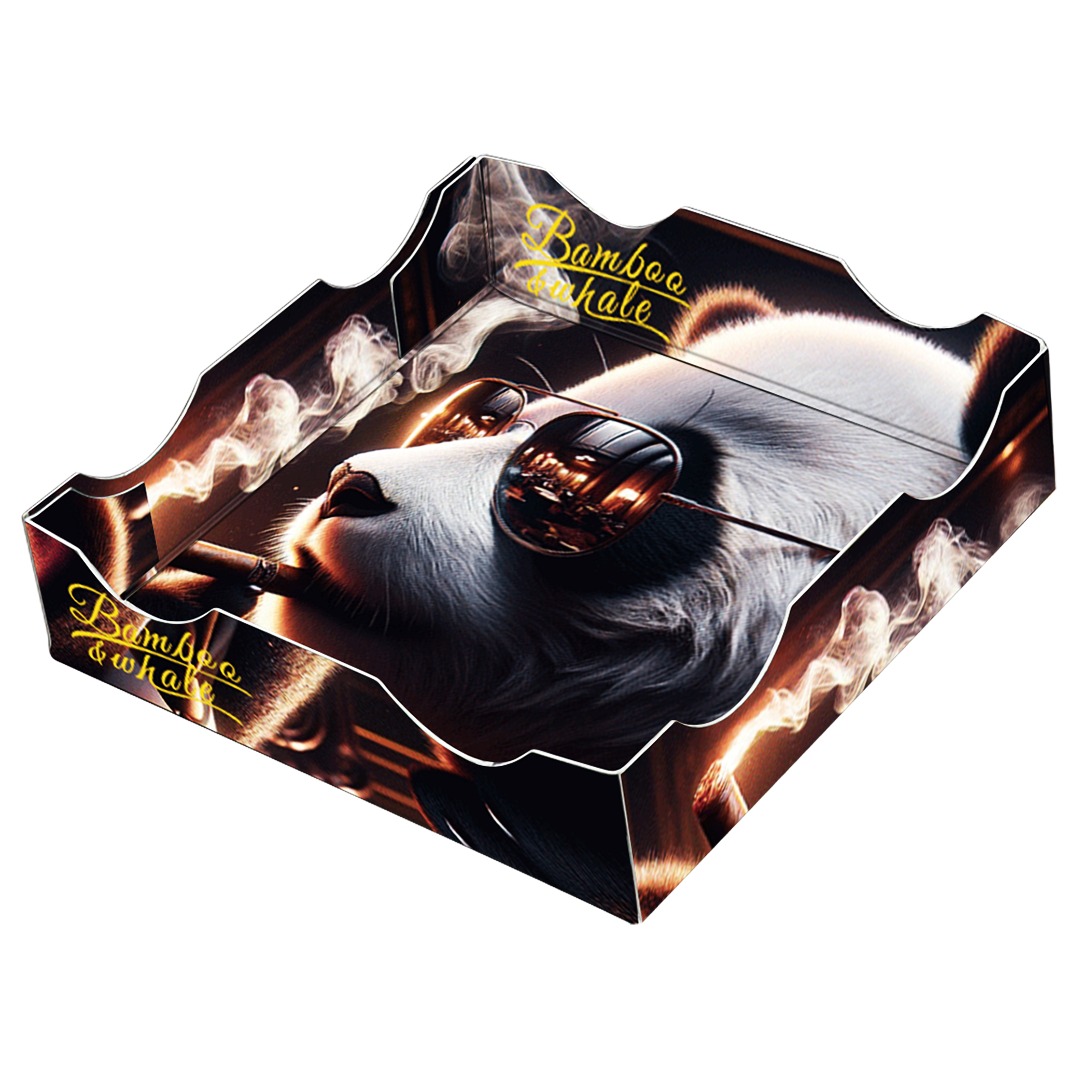 Disposable foldable ashtray Black – bamboowhalecigar