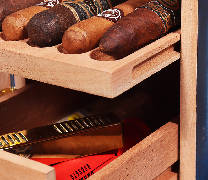 Detachable cigar box Blue