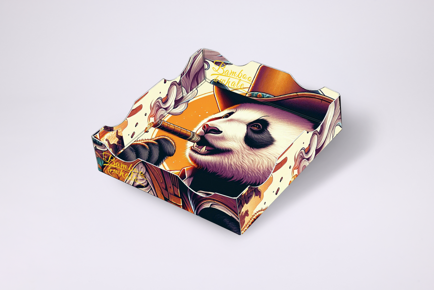 Disposable foldable ashtray Yellow